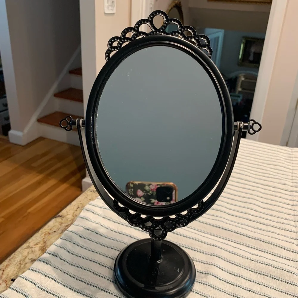 Elegant Black Vanity Double Sided Mirror
